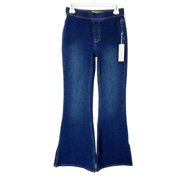 NEW Soft Surroundings Pull On Flare Jeans Womens Size XS Petite 2P 4P - Picture 1 of 13
